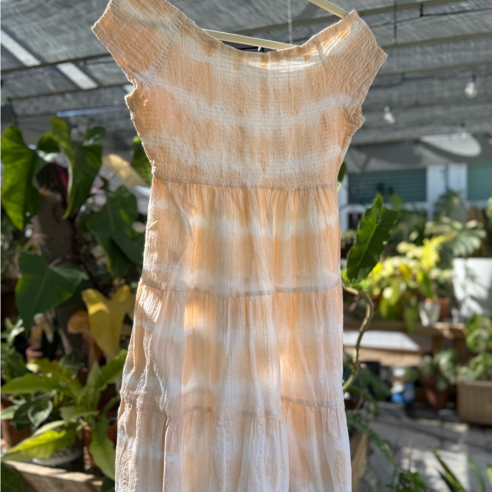 Volcom Cream Ribbed Knit Dress, surface